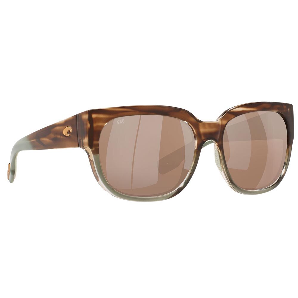 Costa Waterwoman II Sunglasses Polarized Women's in Shiny Ocean Jade with Copper Silver Mirror 580G